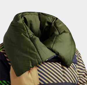 Men's Patchwork Plaid Pattern <b>Fleece</b> Puffer <b>Jacket</b> Zipper Front Windproof Casual Winter Outerwear <b>Thick</b> Polyester Wadding Short - Product Image 2
