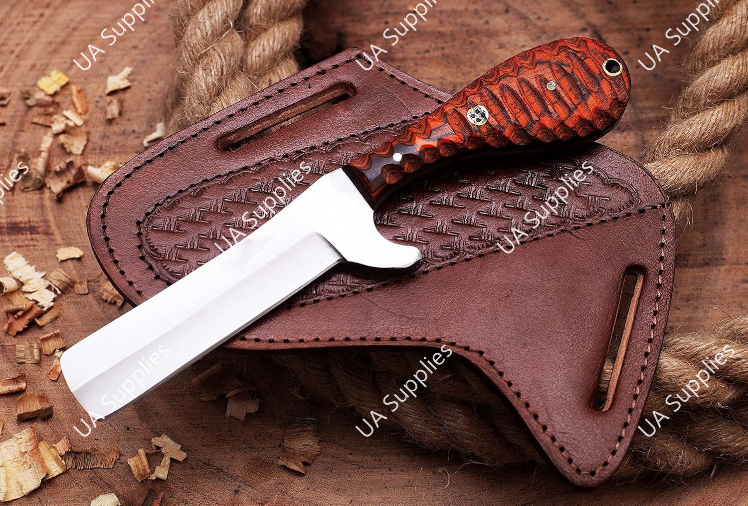 Acero Inoxidable y Madera Roja