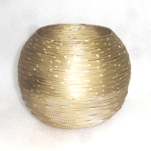 Florero de alambre de pie de metal y cobre para decoración moderna del hogar, venta al por mayor - Product Image 3