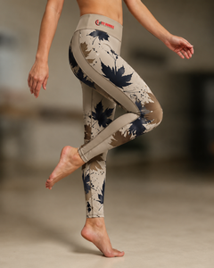 Fly Humble Sportswear Solid Mid Waist <b>Knee</b>-Length Leggings Breathable Knitted Cotton Bamboo <b>Heat</b>-Transfer Women's Plus Size - Product Image 2