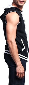 Vêtements de sport décontractés pour hommes, vêtements de sport respirants, sans manches, à capuche, pour un style de vie actif - Product Image 2