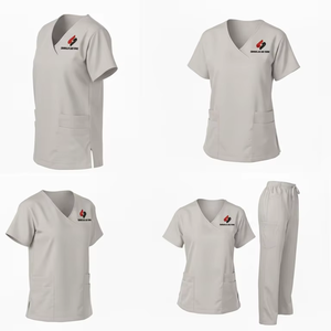Conjunto de Uniforme Médico Unisex, Mezcla de Algodón, Jersey Transpirable, Ropa de Trabajo para Personal de Hospital, Uniformes de Enfermería, Suministro de Fábrica OEM ODM - Product Image 1