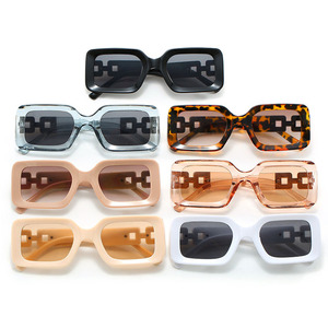 2024 European American Fashion Trendy Sunglasses for Women <b>Square</b> Minimalist PC <b>Frame</b> UV400 TAC Lenses Small <b>Frame</b> Street Style - Product Image 3
