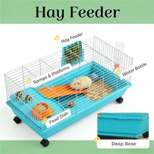 Gabbia per Animali Domestici con Rete Blu per Piccoli Animali - Product Image 3