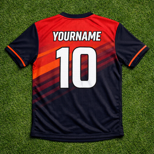 ผู้ผลิตเสื้อฟุตบอลแบบ OEM ตามสั่ง ไซส์ใหญ่ แห้งเร็ว ระบายอากาศได้ดี ผ้าโพลีเอสเตอร์ 100% พิมพ์ลายชื่อผู้เล่น - Product Image 2