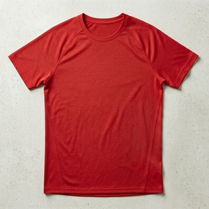 T-shirt homme slim fit à manches courtes, col rond, en jersey de coton respirant, couleur unie, décontracté, pour la gym et l'entraînement, jersey vierge. - Product Image 3