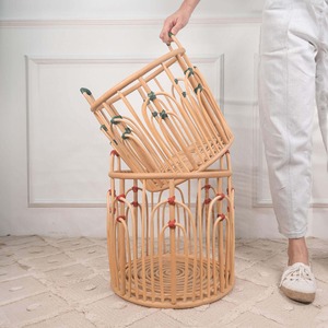 Cestas de Almacenamiento Circulares Floret - Juego de 2 de Ratán Natural Ecológico Moderno Multiusos - Product Image 2