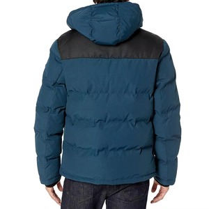 Comfortable Durable Men Puffer <b>Winter</b> Hooded <b>Jackets</b> Front Stand Collar Streetwear Men Puffer <b>Jacket</b> Blue Color Bubble <b>Jackets</b> - Product Image 2