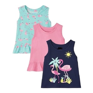 Bangladesh Manufacture Best Selling Cute Summer Baby Tank <b>Top</b> 100% Cotton Printed Custom Logo Custom Design High Quality Various - Product Image 1