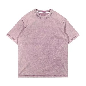 Camisetas de Lujo con Efecto Tie Dye en Tela Gruesa, Estilo Occidental para Hombre, Camiseta con Lavado Ácido - Product Image 4