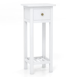 Comodino sottile a 2 livelli con cassettiere comodino Premium - Product Image 2