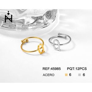 ANILLO Letra G Anillo de Acero Inoxidable Accesorio de Moda para Relojes - Product Image 1