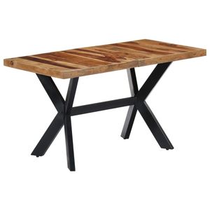 โต๊ะรับประทานอาหารไม้ธรรมชาติสีดำ - Product Image 1