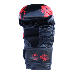 ถุงมือ MMA คุณภาพสูงสำหรับผู้ใหญ่ แบบเปิดฝ่ามือ ครึ่งนิ้ว ทำจากหนัง พร้อมโลโก้สั่งทำได้ - Product Image 4