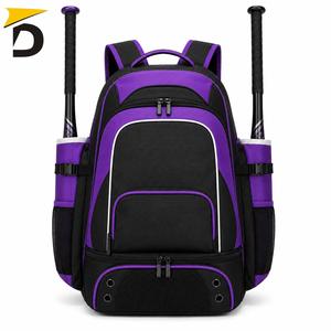 Bolsa para equipo de béisbol con múltiples compartimentos de almacenamiento, tela resistente y diseño fácil de transportar para prácticas y partidos. - Product Image 1