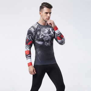 Top Quality <b>Compression</b> <b>Shirts</b> Custom Breathable Anti-Bacterial Eco-Friendly Spandex/Polyester Front Quick Dry Sweat Running - Product Image 2