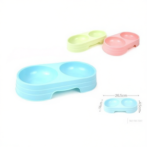 Yommy Double Round Bowl 26.5cm Pet <b>Feeder</b> For <b>Cats</b> And Dogs - Product Image 3