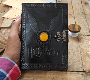 Diario de cuero Vintage de Harry Potter para mujer, suministros de brujería, papel de borde antiguo, decoración y herramientas de bruja - Product Image 5