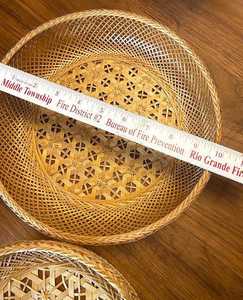 Paniers gigognes en bambou et rotin tressés à la main de haute qualité avec base en plateau – Vente en gros, Fournisseur d'usine OEM - Product Image 4