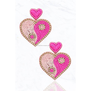 ต่างหูลูกปัดรูปเพชรทำด้วยมือต่างหูห้อยทรงเรขาคณิตสไตล์โบฮีเมียนเครื่องประดับน้ำหนักเบาสำหรับผู้หญิงชุดใส่ไปงานปาร์ตี้ - Product Image 6