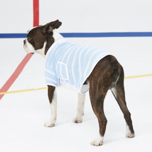 ODM Taiwan classique rayé Polyester coton léger lavable printemps vêtements pour animaux de compagnie avec poche - Product Image 4