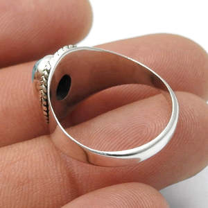 High Quality Blue Tourmaline Gemstone <b>Ring</b> Made of 925 Sterling Silver <b>Statement</b> <b>Ring</b> Handmade Bohemian Style Designer Jewelry - Product Image 3