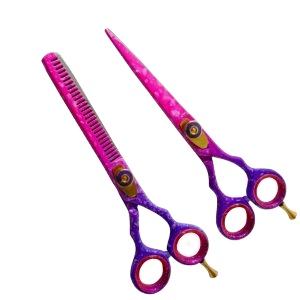 Tijeras de peluquero de salón de acero inoxidable de la mejor calidad para cortar el cabello Hoja recta afilada-Precio económico - Product Image 2