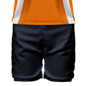 Orange Black Volleyball Uniform Short Sleeve Sports Jersey Shorts Set Sublimated Design Team <b>Athletic</b> Wear Custom Match Outfit - Product Image 6