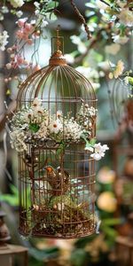 Customized Handmade Metal Wire Bird Cage Home & Garden Decor Floor Decorative Bird Cage For Inoor,Outdoor - Product Image 4