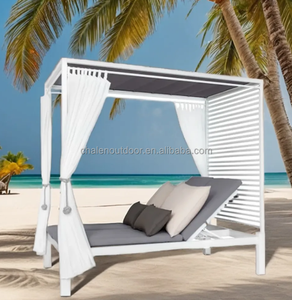 كرسي استلقاء فاخر للشاطئ وحمام السباحة في الهواء الطلق مع مظلة، سرير نهاري للفنادق، مظلة، جازيبو، بيرجولا - Product Image 1