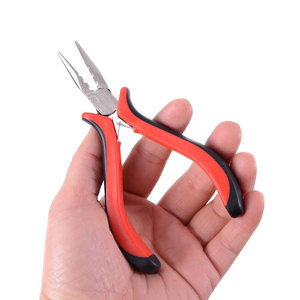200Pcs Hair Extension Tool <b>Kit</b> with Silicone Lined Micro Links Beads 3-Hole Hair Pliers <b>Sewing</b> Thread Roll Loop Needle Thread - Product Image 2