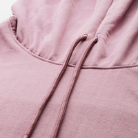 Sweat-shirt à capuche surdimensionné pour homme, rose délavé, avec motif sur la manche, en molleton de coton épais, style streetwear