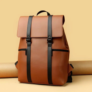 Minimalist Gray Nylon <b>Backpack</b> With Black <b>Straps</b> Buckle Closure Water Resistant Laptop Compartment Unisex 20-39L Capacity - Product Image 5