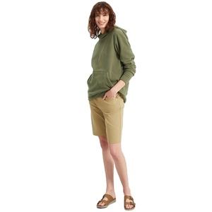 Pull à capuche pour femme, en coton avec logo personnalisé, bon marché, surdimensionné, noir, blanc et uni, blanc - Product Image 3