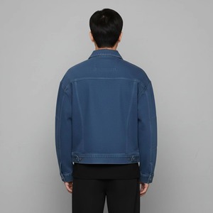 Chaqueta Vaquera para Hombre, Color Sólido, Algodón, Estilo Casual, Cierre de Botones, Corte Regular, Transpirable, Resistente al Viento, para Otoño e Invierno - Product Image 4