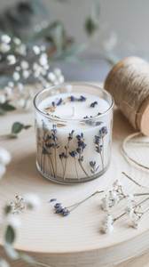 Frasco de vidrio para velas con diseño de copo de nieve azul para decoración navideña del hogar, resistente al calor y reutilizable. - Product Image 6