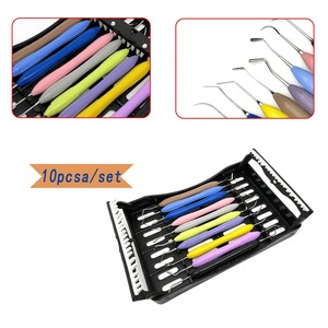 Juego de Espátulas Dentales de Doble Punta de Acero Inoxidable para Resina, Espátula de Resina Compuesta con Mango de Silicona - Product Image 6