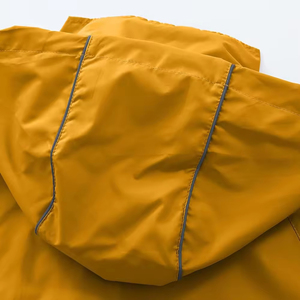 Chaqueta y pantalones impermeables de poliéster con revestimiento de PVC amarillo mostaza con logotipo personalizado, reflectantes de alta visibilidad, para adultos, impermeable industrial para hombres - Product Image 6