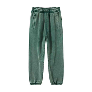 Good quality Custom Straight Wide Leg <b>Trouser</b> Loose Fit 100% Cotton Sweatpants Quick Dry Anti-Wrinkle <b>Elastic</b> <b>Waist</b> Flared - Product Image 5
