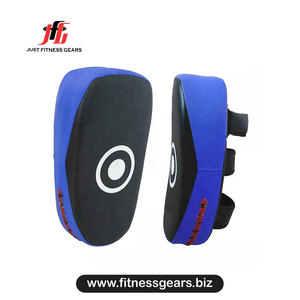 Blue <b>Silver</b> PU Martial Arts Training <b>Gloves</b> with Velcro Closure for Adults - Product Image 3
