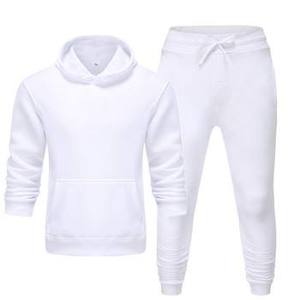 GYM ACTIVE ENTERPRISES Conjunto de Sudadera con Capucha y Pantalones Unisex Gris Claro, Color Sólido, Casual, 100% Algodón, Grueso, Manga Larga, Talla Grande - Product Image 3
