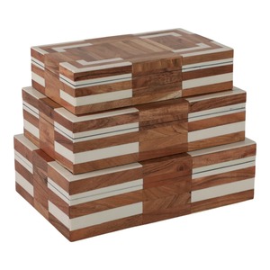 Handcrafted Wooden Inlay <b>Box</b> Set Of 3 Storage <b>Box</b> Perfect For Storing Photos Letters And Cherished <b>Memories</b> From India - Product Image 6