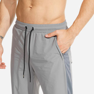 Pantalon de jogging unisexe RICSA gris à séchage rapide en coton, avec logo embossé et blocs de couleur, taille élastique et cordon de serrage, pour le sport et l'e-sport (taille adulte) - Product Image 5
