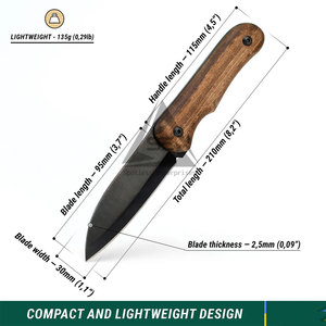 ใบมีดด้ามไม้แบบทำมือปรับแต่งได้ - Product Image 2