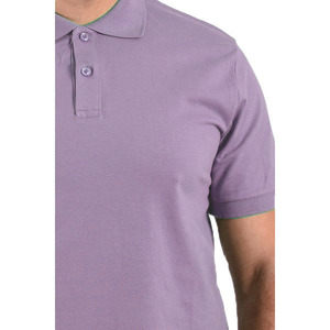 Camisetas Polo de Manga Corta para Hombre, Color Sólido, con Logotipo Personalizado, Diseño en Morado de Moda, 100% Algodón, Antiarrugas - Product Image 2