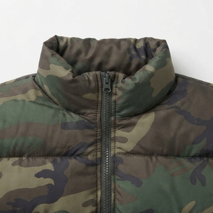 Chaqueta Acolchada de Camuflaje para Hombre, Cuello Alto, Cierre de Cremallera, Resistente al Viento, Relleno de Poliéster, Estilo Casual de Invierno - Product Image 6