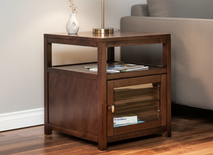 Mesa de Noche KO34WC de Estilo Rústico, Personalizable y Duradera, Gabinete de Almacenamiento de Alta Gama, Madera Sólida Moderna y Ecológica - Product Image 2