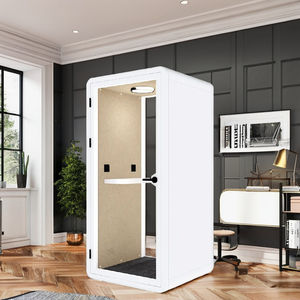 Solo HIPOD Aluminum Soundproof Acoustic Phone <b>Pods</b> for Home/<b>Office</b> Use Minimalist Freestanding Design with LED Lighting - Product Image 1