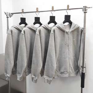 Sweat-shirts à capuche surdimensionnés de haute qualité 100% coton, style décontracté, impression personnalisée du logo en relief pour hommes - Product Image 3