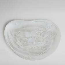 Assiette de service en résine artisanale, peinte à la main, bleue, design moderne et luxueux, vaisselle écologique, compatible lave-vaisselle, pour aliments - Product Image 6